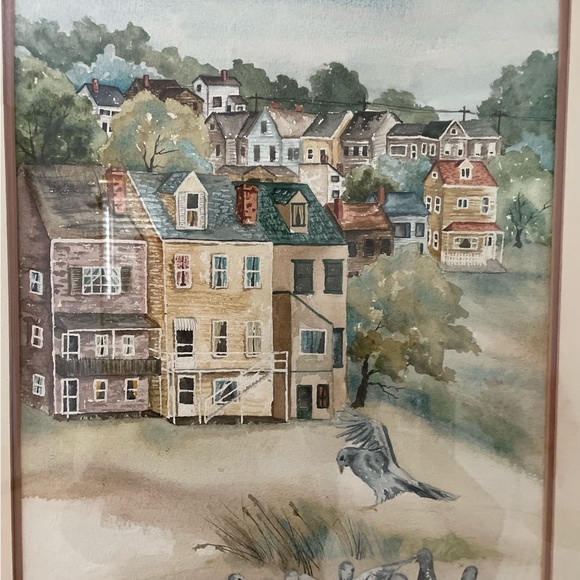 Large Original Watercolor Streetscape - Picture 2 of 7